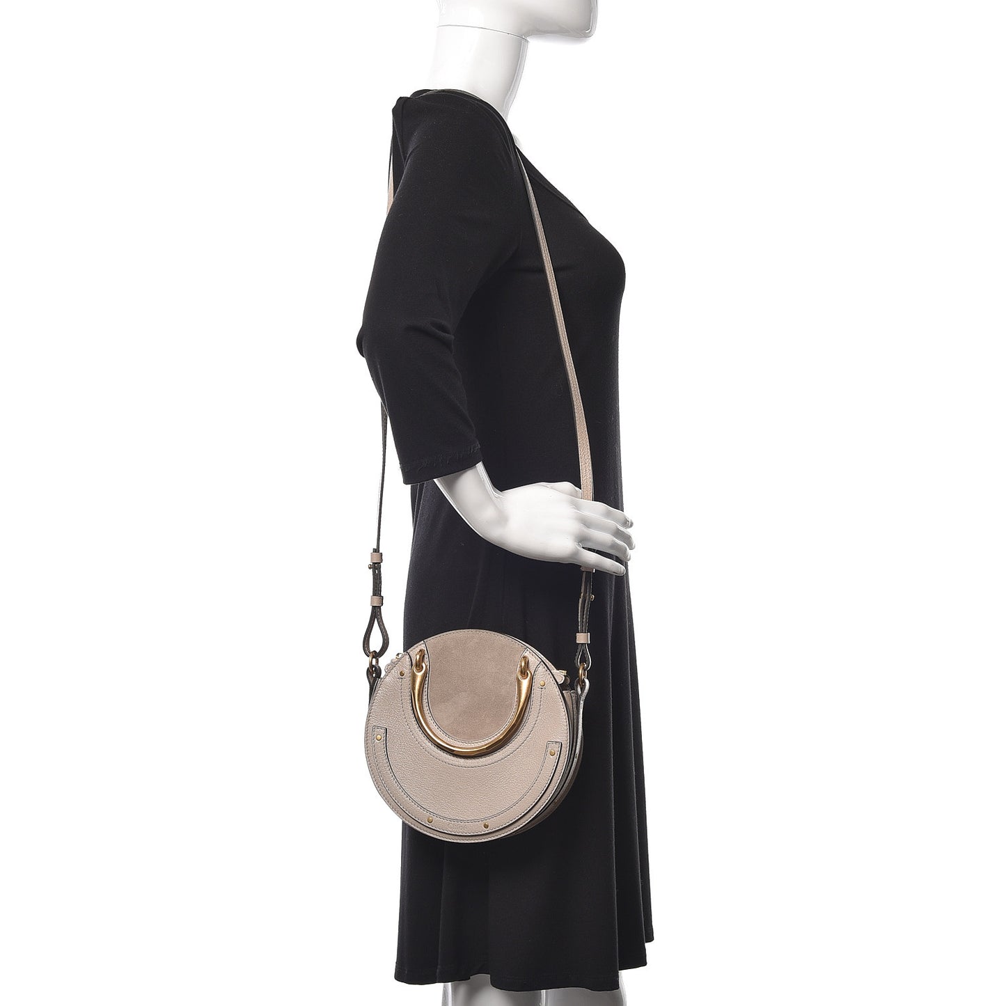 Calfskin Suede Small Pixie Bag Mustard Brown