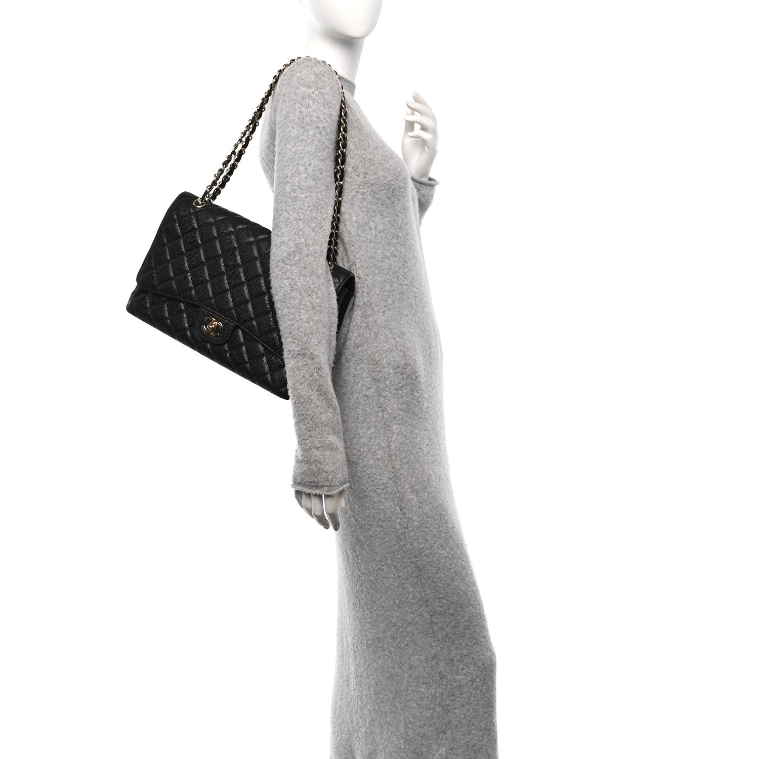 Chanel Caviar Maxi Single Flap Black 2 of 10