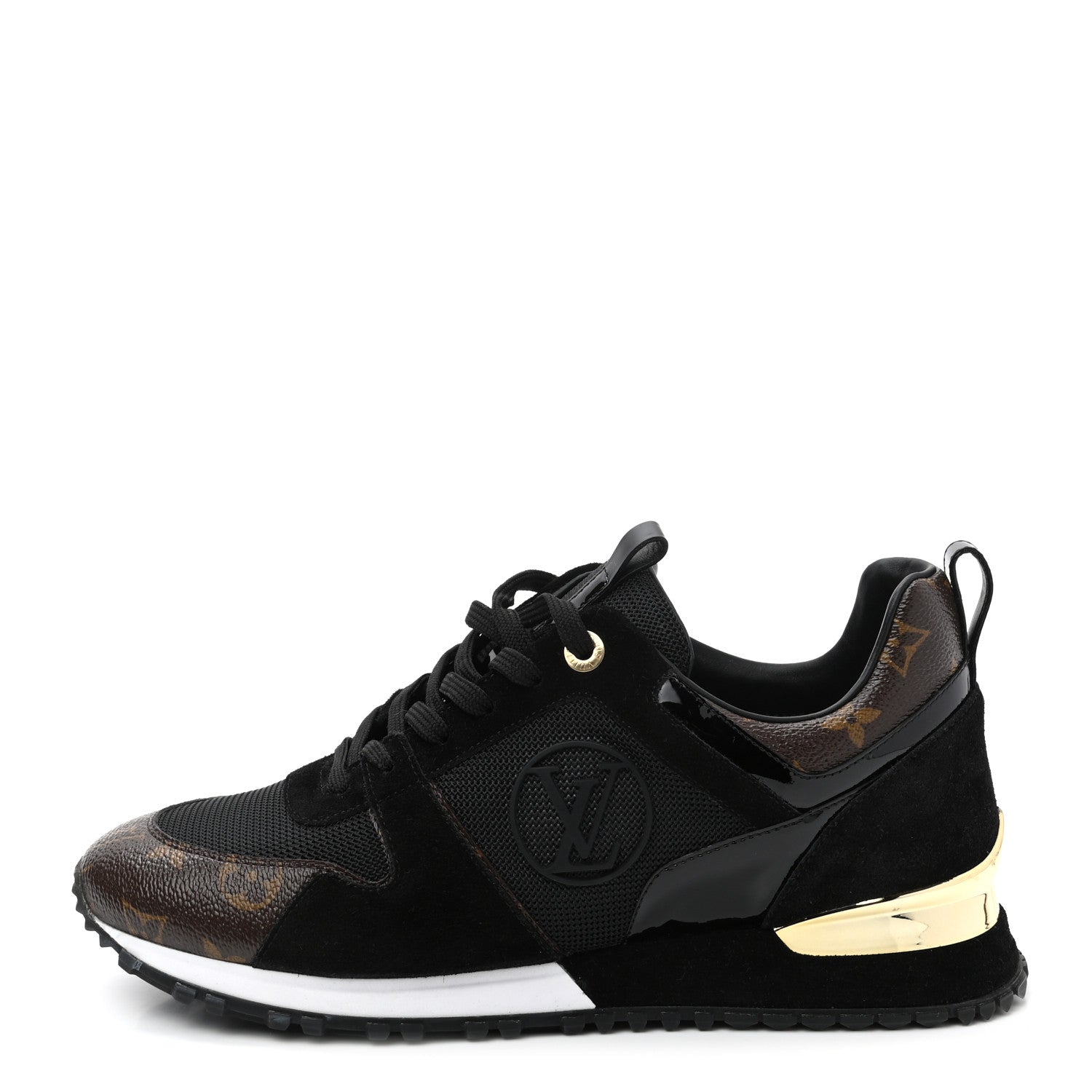 Louis Vuitton Suede Monogram Run Away Sneakers 41 Black 1 of 8