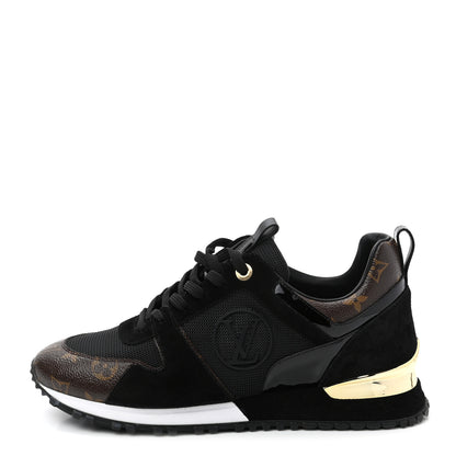 Louis Vuitton Suede Monogram Run Away Sneakers 41 Black 1 of 8
