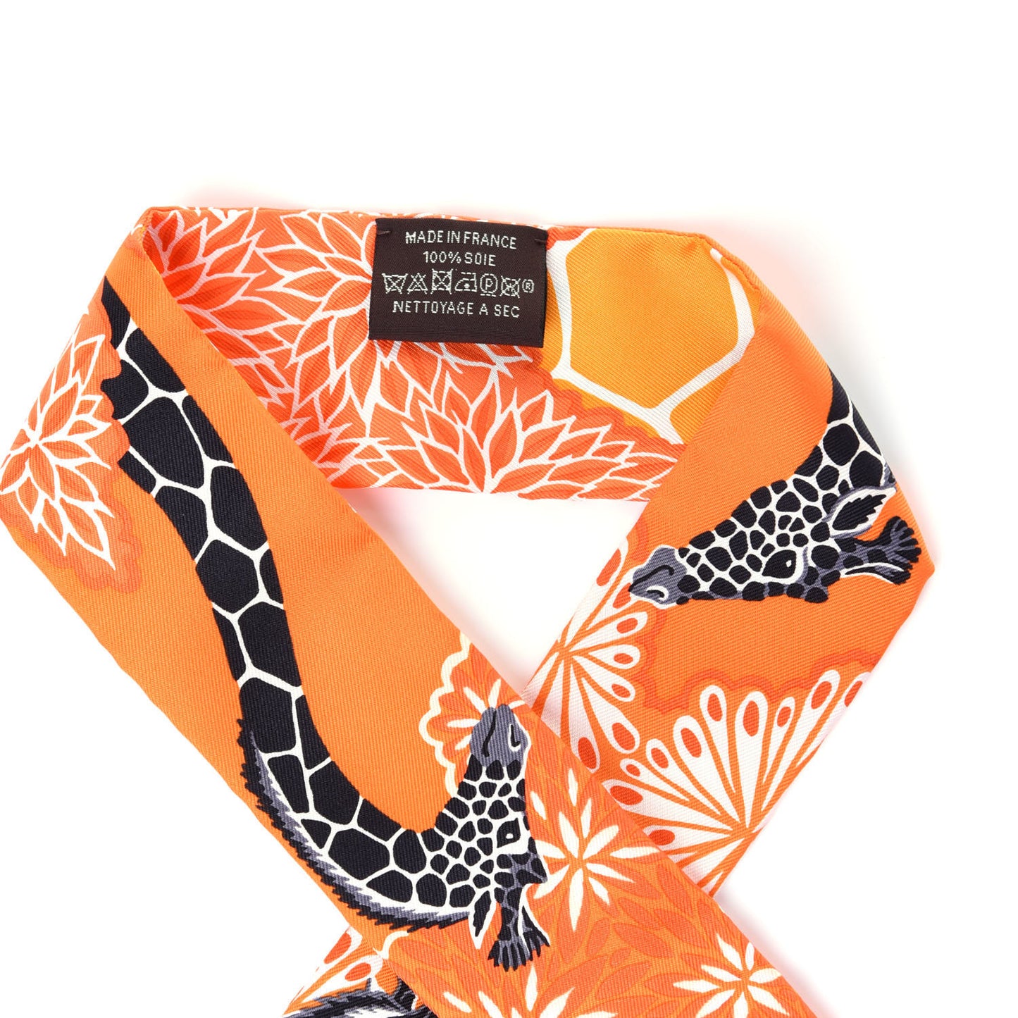 Silk The Three Graces Twilly Orange Mangue Anthracite