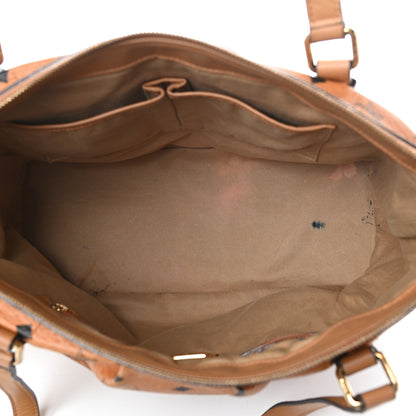MCM Visetos Medium Essentials Shopper Tote Cognac 5 of 15