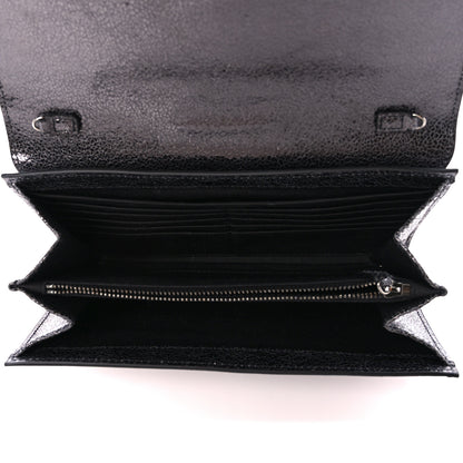 Versace Metallic Calfksin Virtus Wallet On Chain Grey 5 of 11