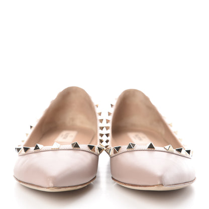 Valentino Garavani Nappa Rockstud Ballerina Flats 38.5 Poudre 2 of 10