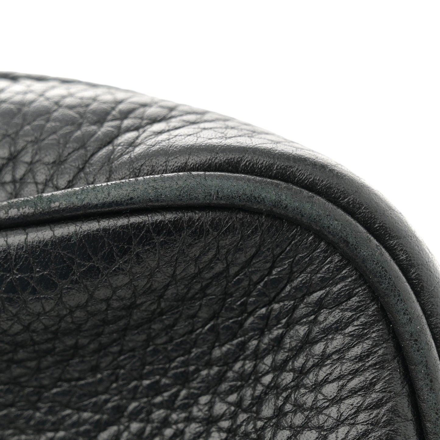 Pebbled Calfskin Small Soho Disco Bag Black