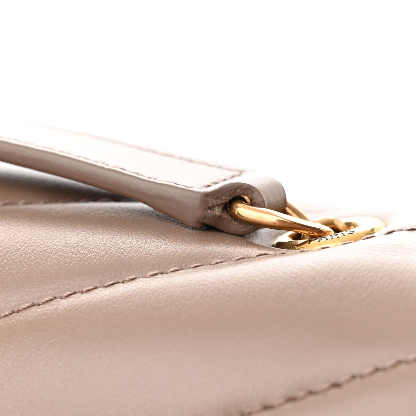 Calfskin Y Quilted Monogram Small Loulou Chain Satchel Taupe