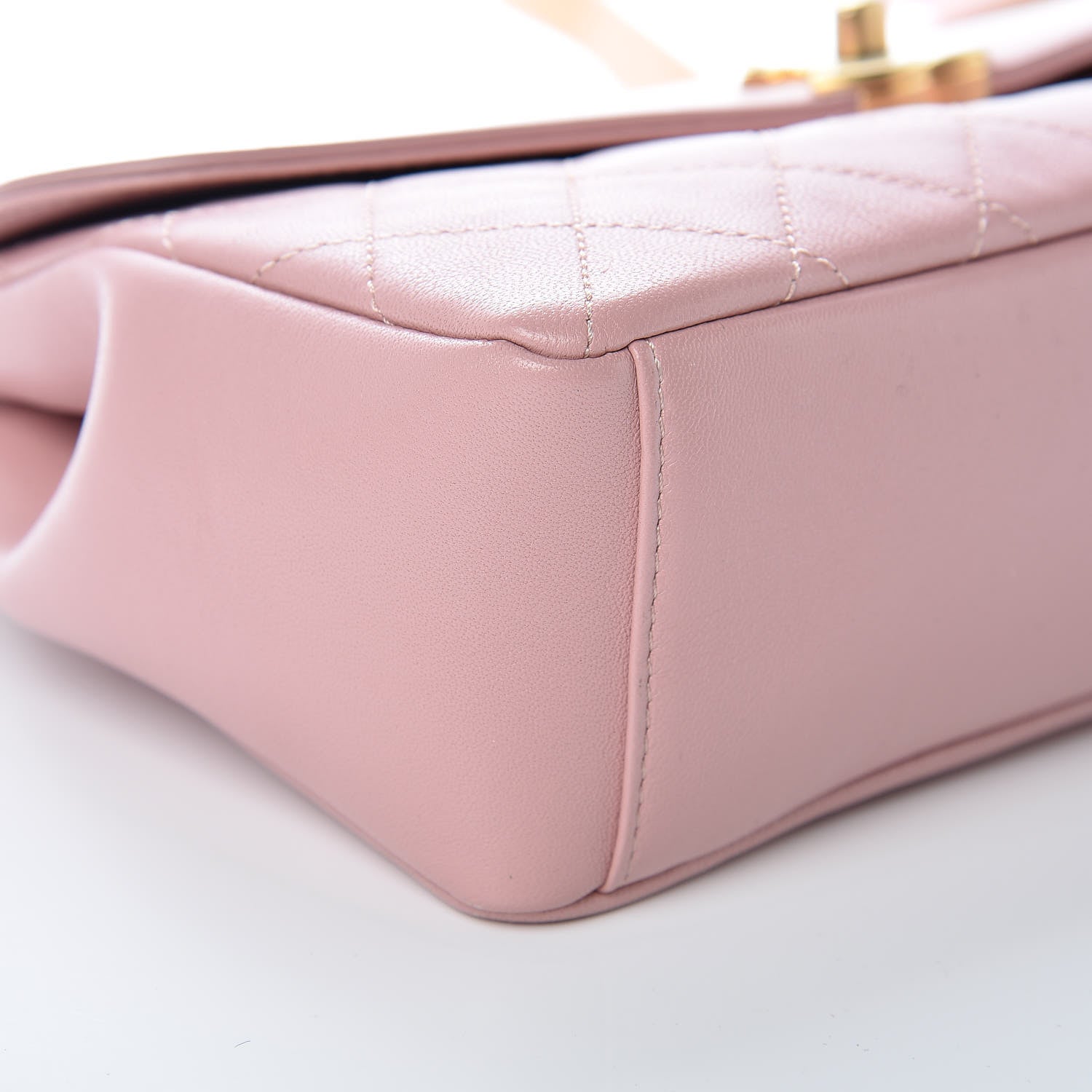 Chanel Lambskin Quilted Curved Flap Pink 10 of 11