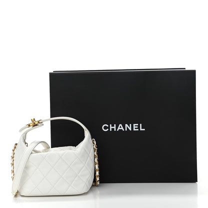 Chanel Lambskin Quilted Small Perfect Meeting Hobo White 12 of 12