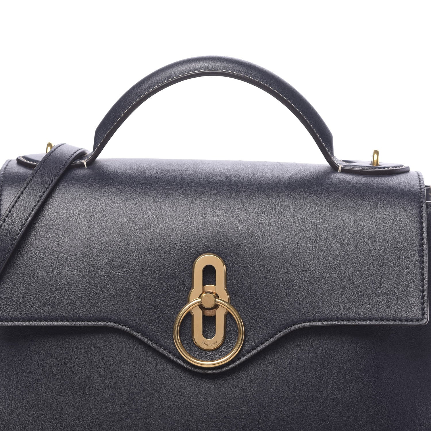 Mulberry Silky Calfskin Small Seaton Midnight Blue 10 of 10