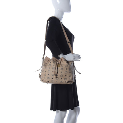MCM Visetos Essential Drawstring Bucket Bag Beige 2 of 29