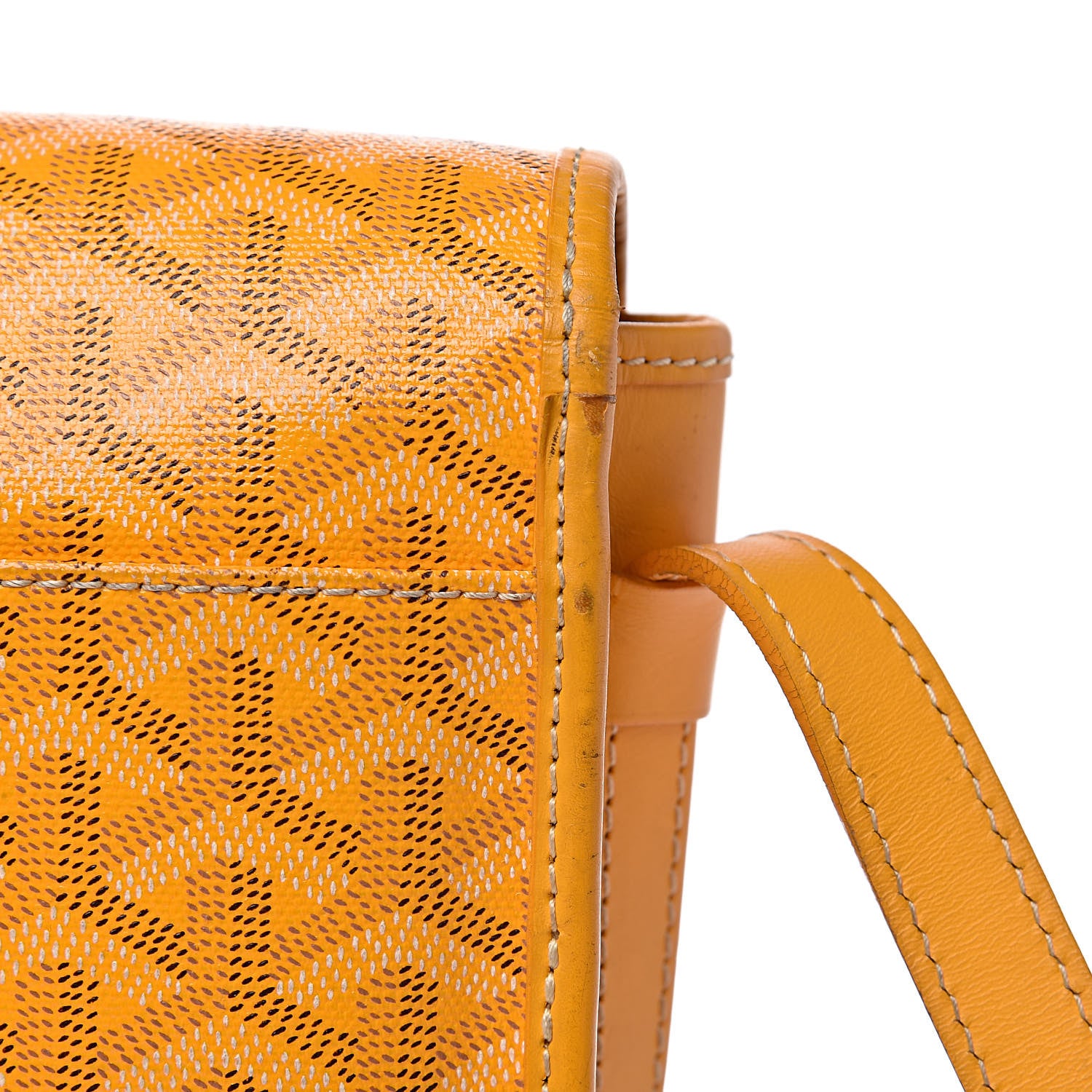 Goyard Goyardine Belvedere MM Messenger Bag Yellow 17 of 21