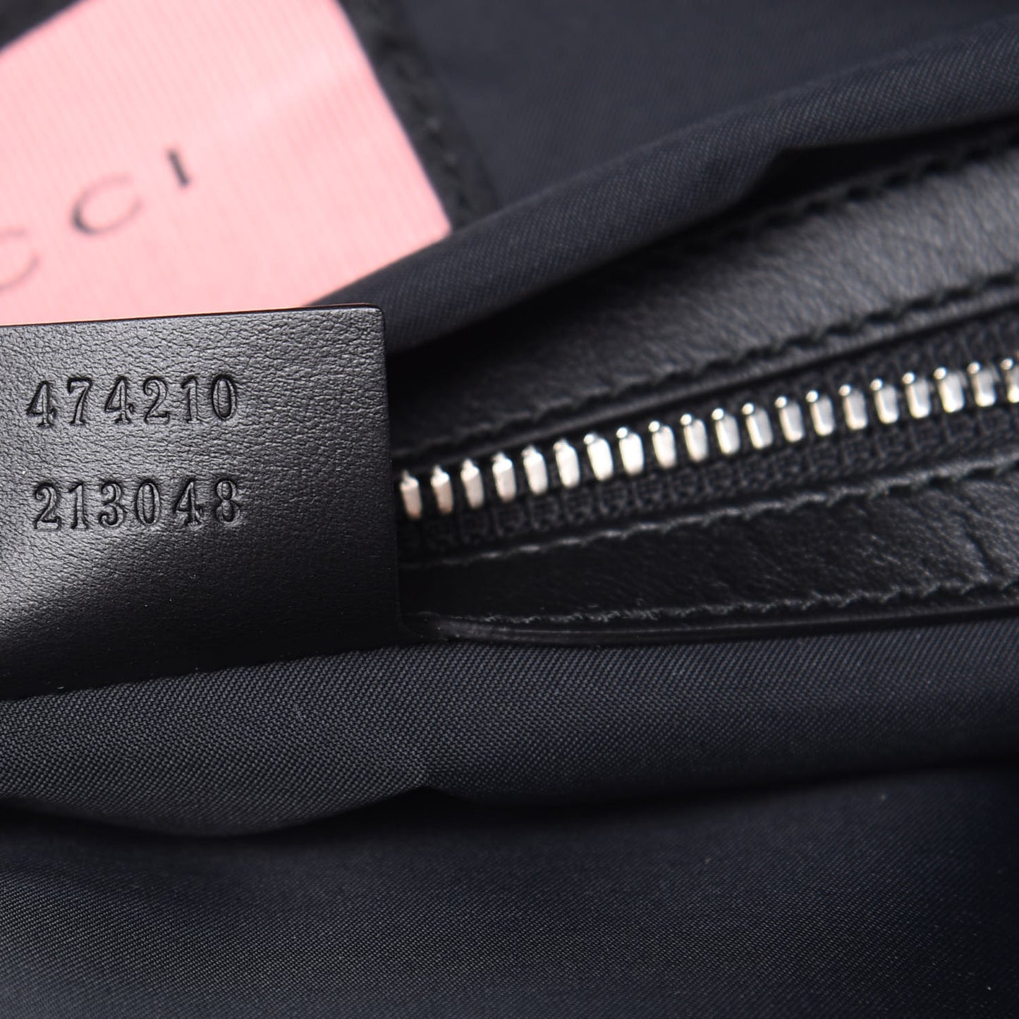 Calfskin Small GucciGhost Drawstring Backpack Black