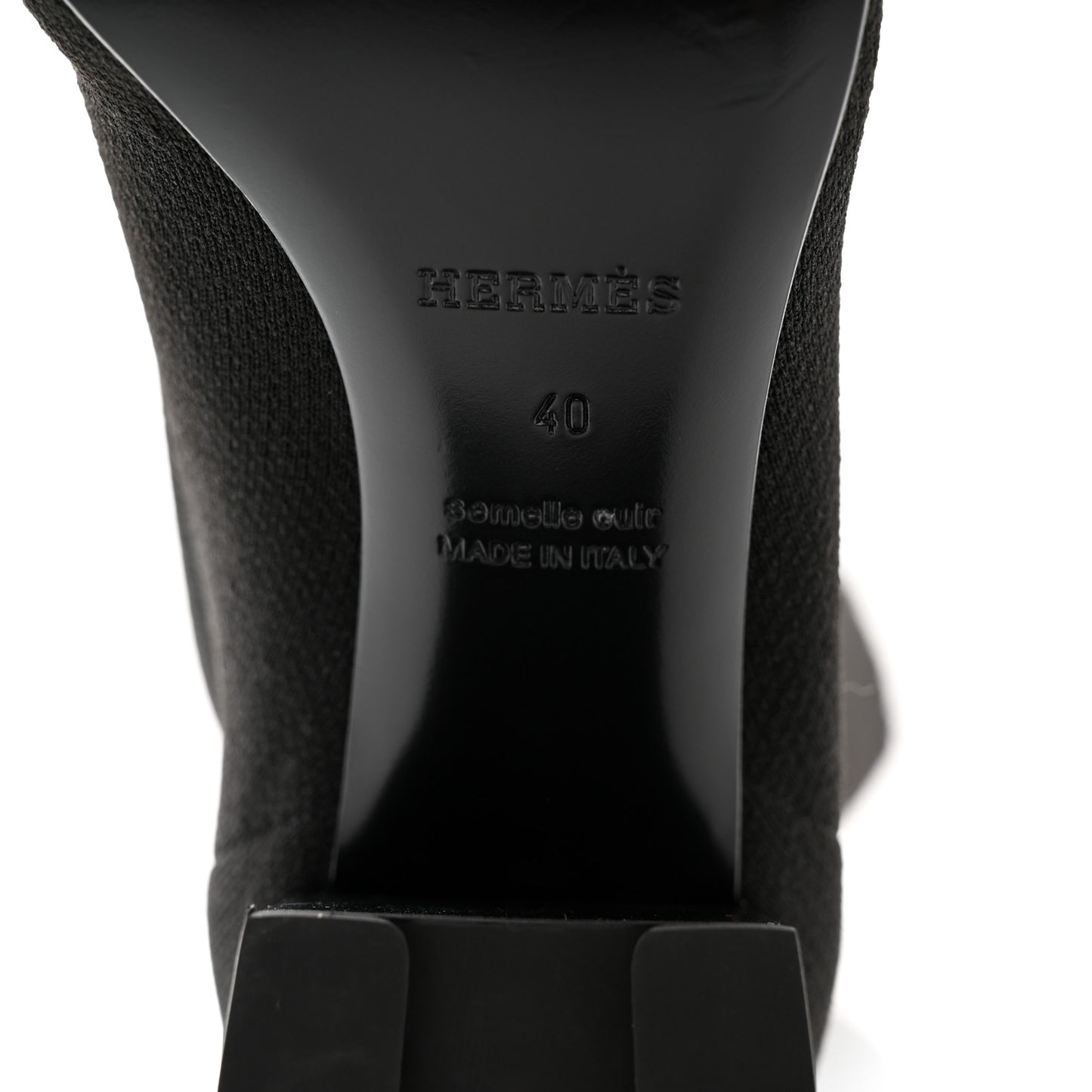 Knit Calfskin Fontaine 60 Boots 40 Black