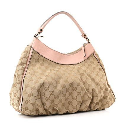 Gucci Monogram Medium D Gold Ring Hobo Pink 3 of 12