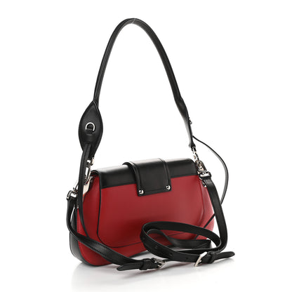 Prada City Calfskin Sidonie Shoulder Bag Rosso Black 3 of 10