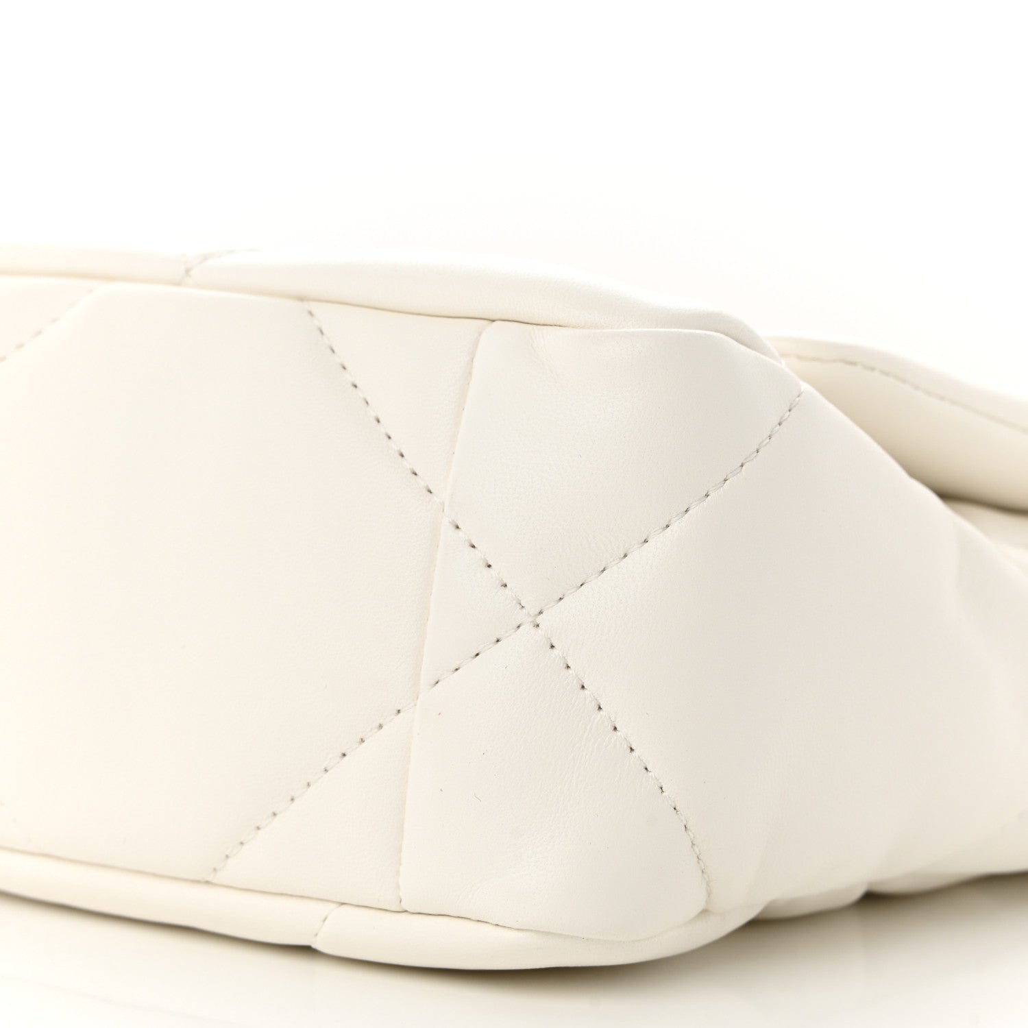 Chanel Lambskin Quilted Medium Chanel 19 Flap White 10 of 11
