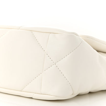 Chanel Lambskin Quilted Medium Chanel 19 Flap White 10 of 11