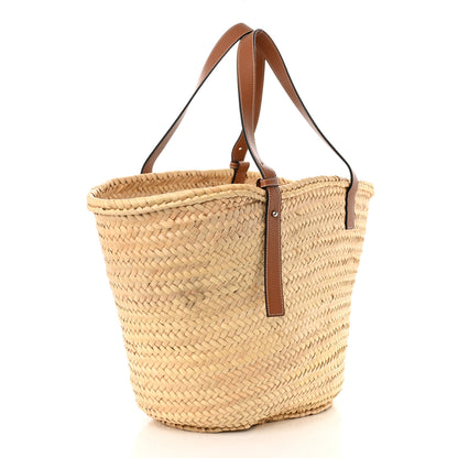 Loewe Raffia Large Basket Tote Bag Natural Tan 3 of 9