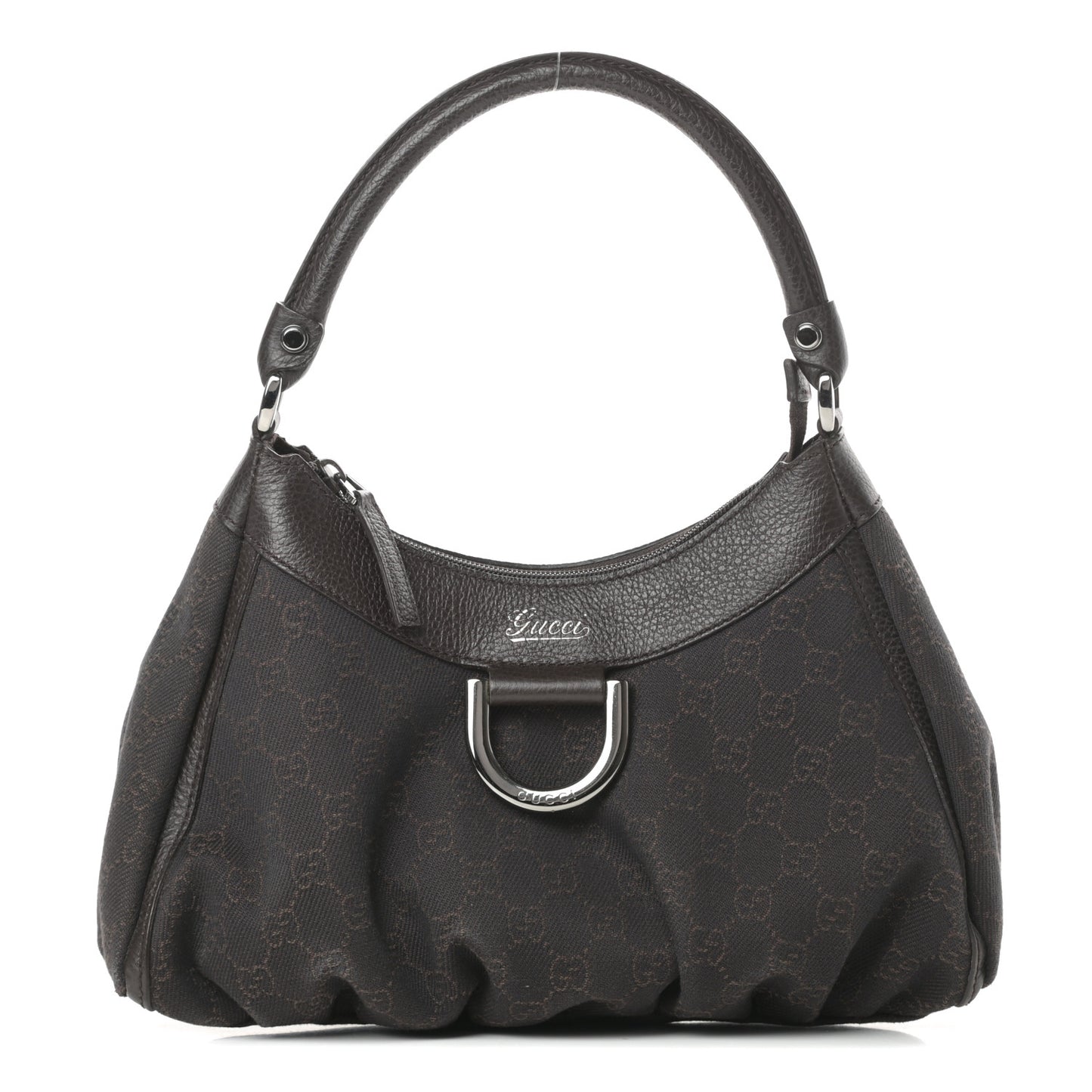 Monogram D Ring Hobo Dark Brown