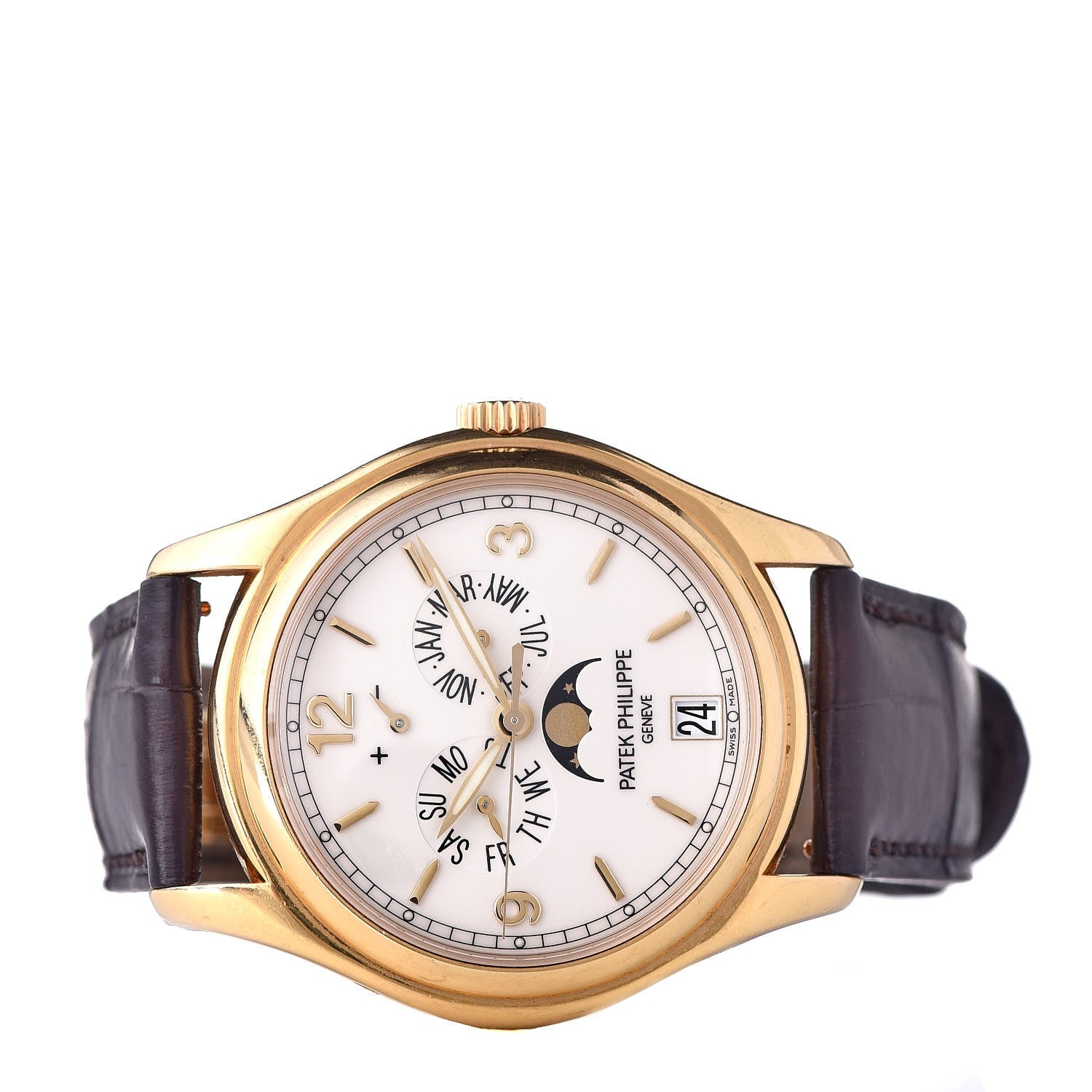 Patek Philippe 18K Yellow Gold 39mm 5146J Annual Calendar Complications Self Winding Watch 3 of 13