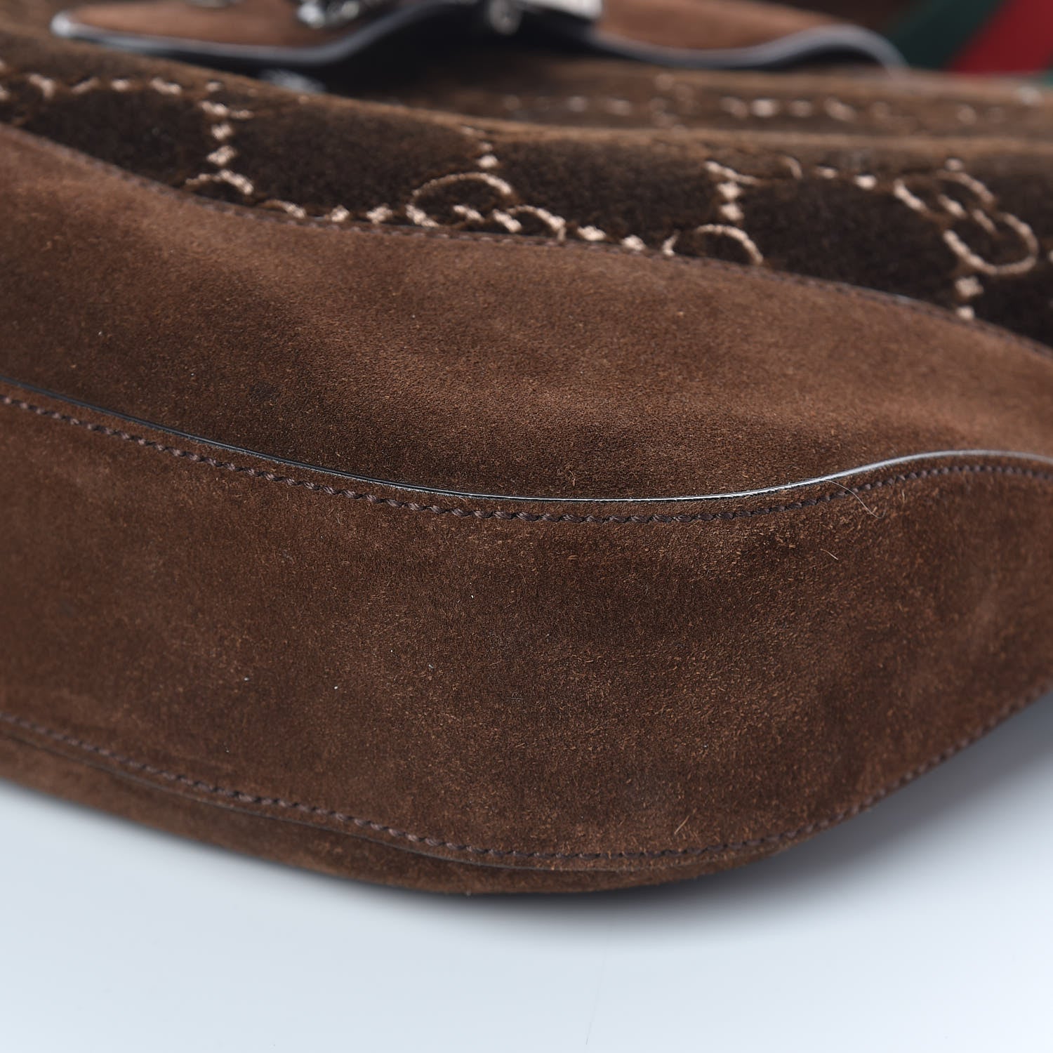 Gucci Velvet GG Monogram Web Medium Dionysus Hobo Brown 12 of 15