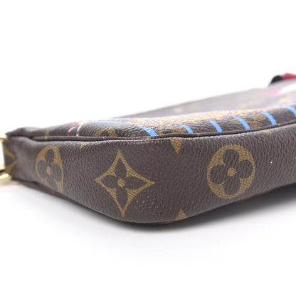 Louis Vuitton Monogram 2020 Christmas Animation Roller Coaster Mini Pochette Accessories Pivoine 6 of 11