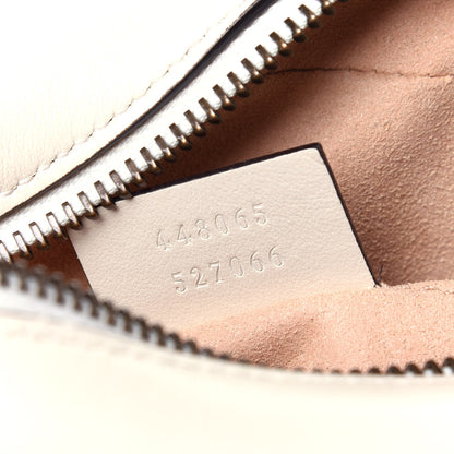 Gucci Calfskin Matelasse Mini GG Marmont Chain Shoulder Bag White 7 of 11