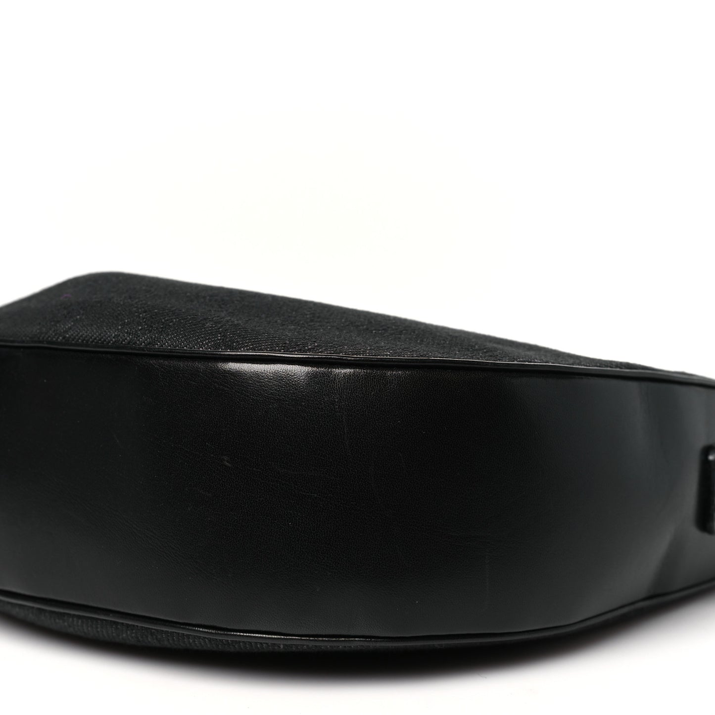 Denim Monogram Shoulder Bag Black