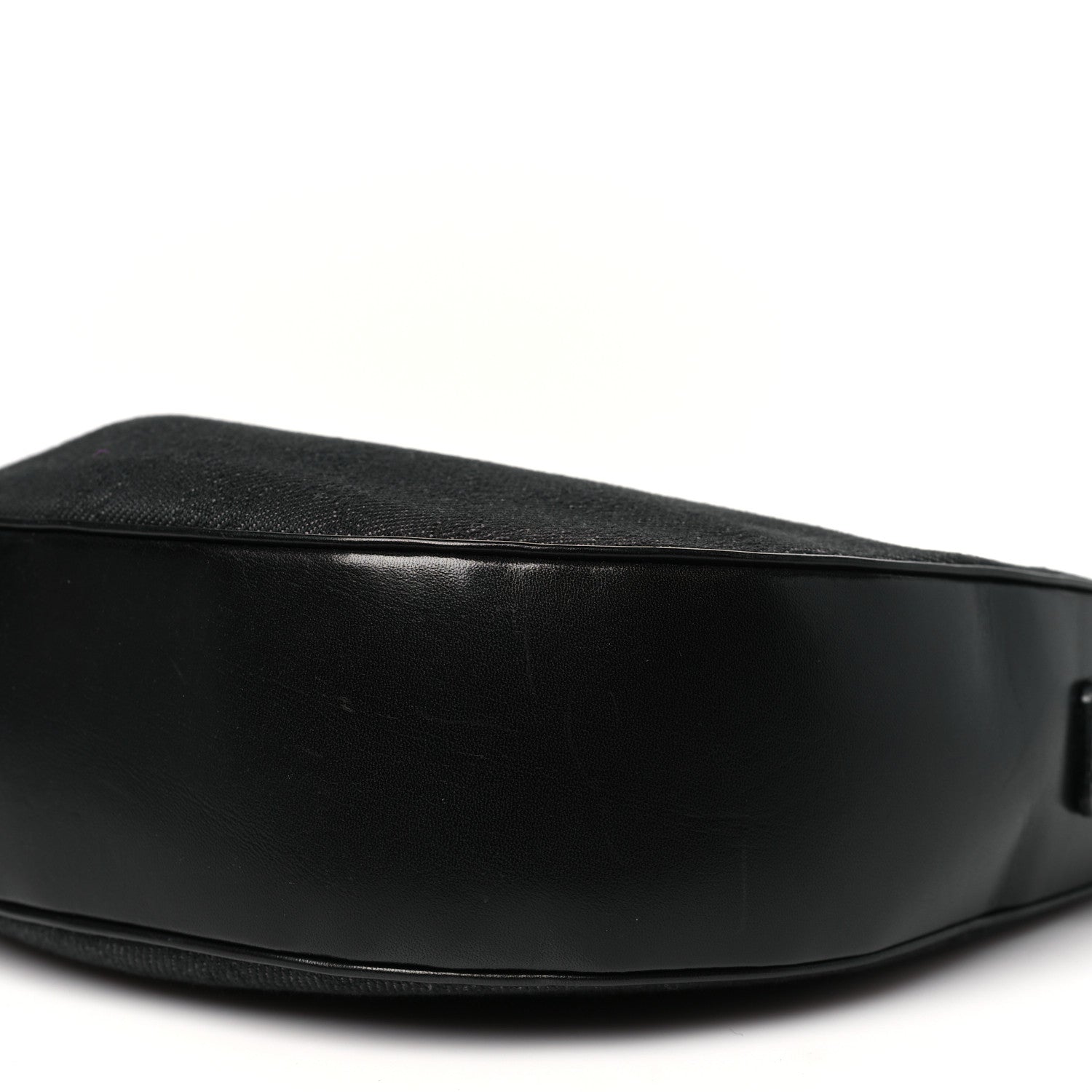 Gucci Denim Monogram Shoulder Bag Black 10 of 11