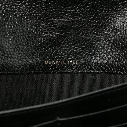 Chanel Caviar Camellia Embossed Flap Wallet Black 6 of 8