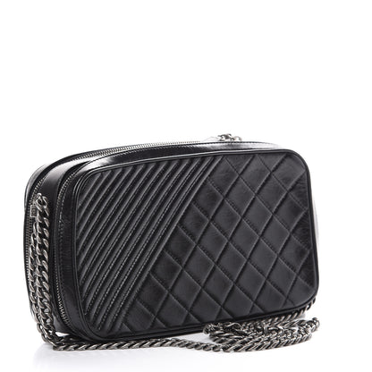 Chanel Lambskin Large Coco Boy Camera Case Black 2 of 10