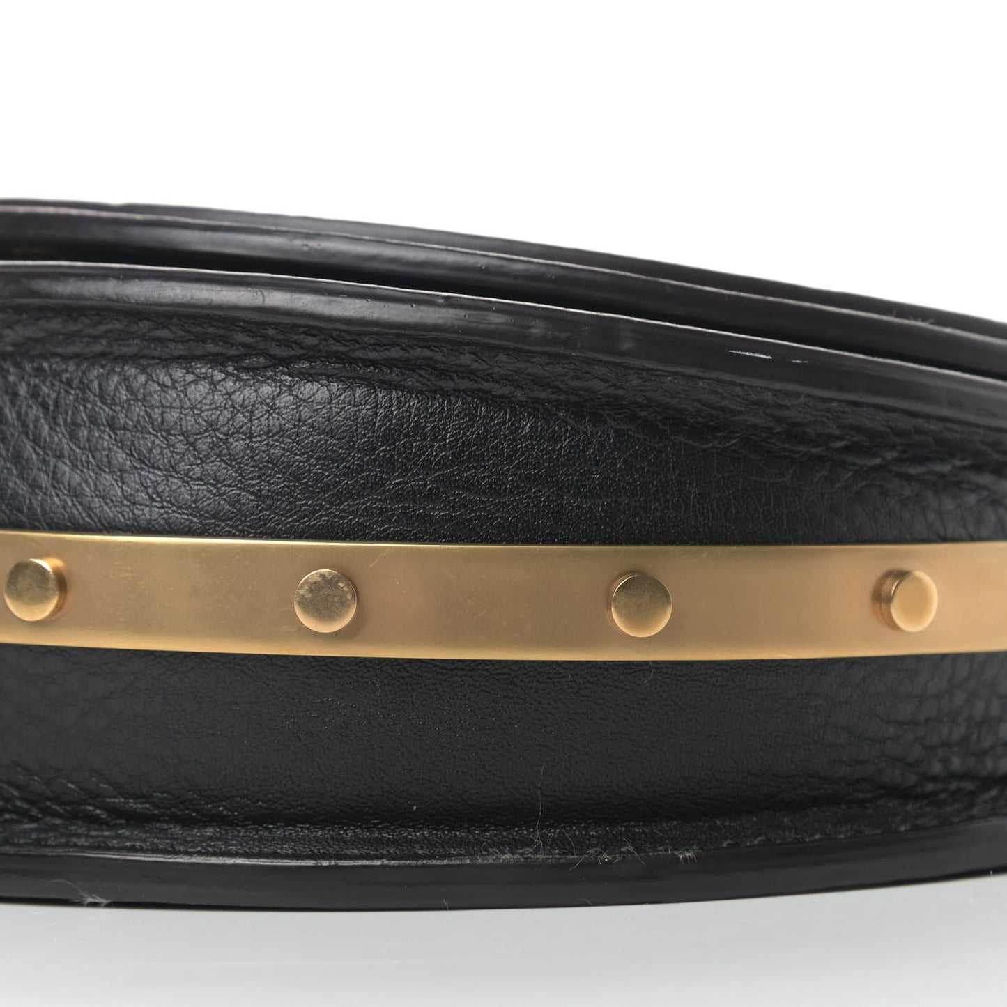 Calfskin Small Nile Bracelet Minaudiere Bag Black