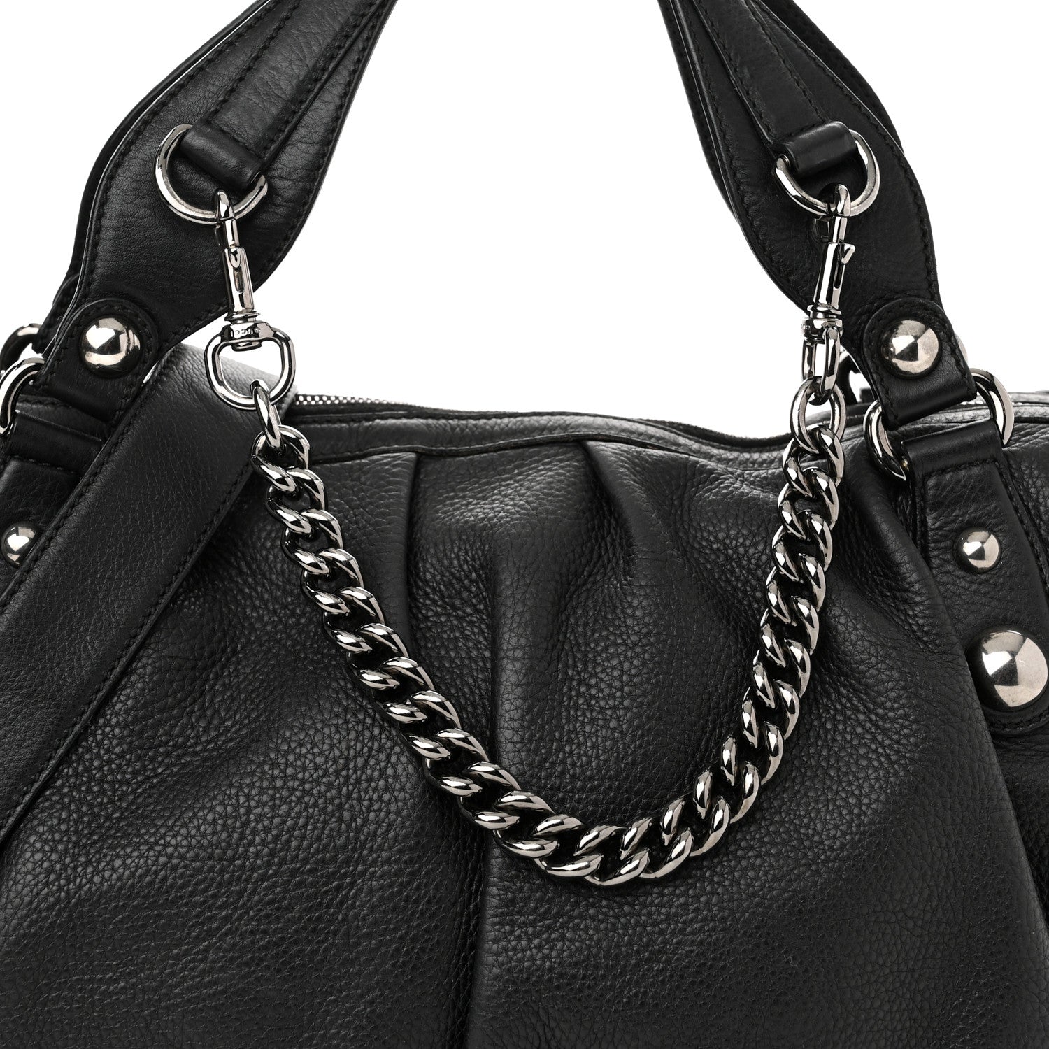Gucci Calfskin Medium Icon Bit Boston Black 8 of 14