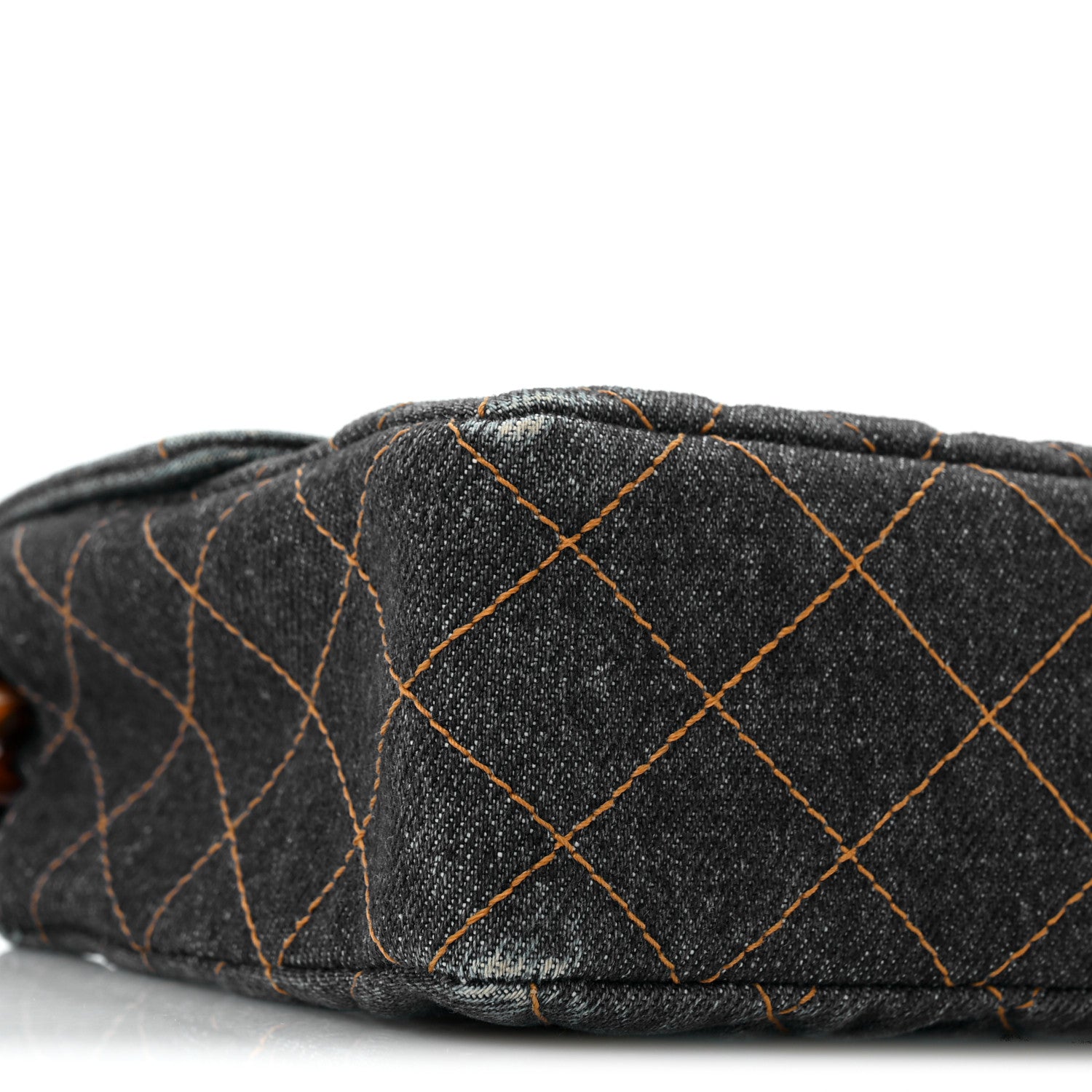 Chanel Denim Quilted Tortoise Single Flap Blue 10 of 12