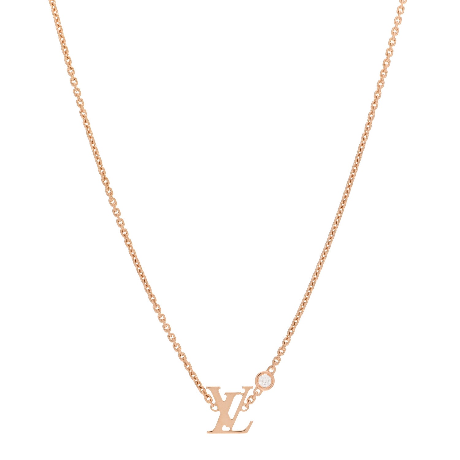 Louis Vuitton 18K Pink Gold Diamond Idylle Blossom LV Pendant Necklace 1 of 5