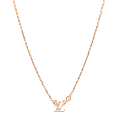 Louis Vuitton 18K Pink Gold Diamond Idylle Blossom LV Pendant Necklace 1 of 5