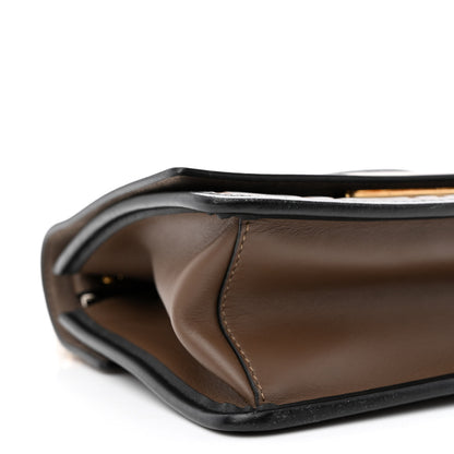Fendi Vitello Century F is Fendi Bi-Color FF 1974 Embossed Small Kan I Shoulder Bag Maya Black 9 of 10