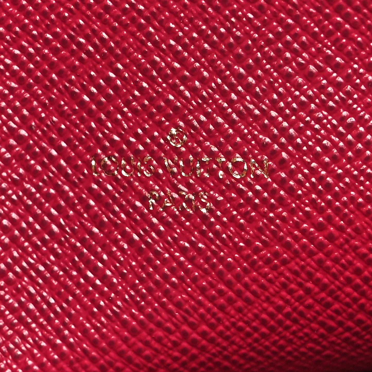 Monogram Felicie Chain Wallet Zippered Insert Fuchsia