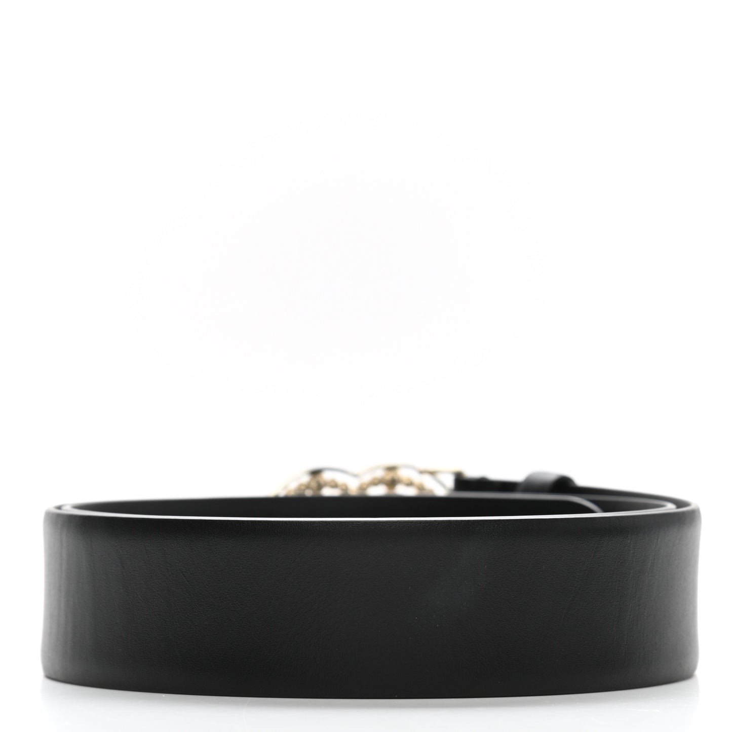 Pearl Crystal Sparkling Pearls CC Belt 80 32 Black