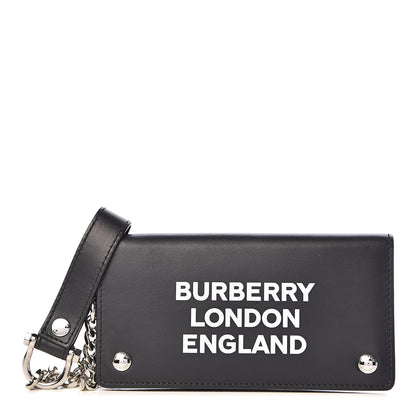 Burberry Calfskin Chain Logo Clutch Black 1 of 6