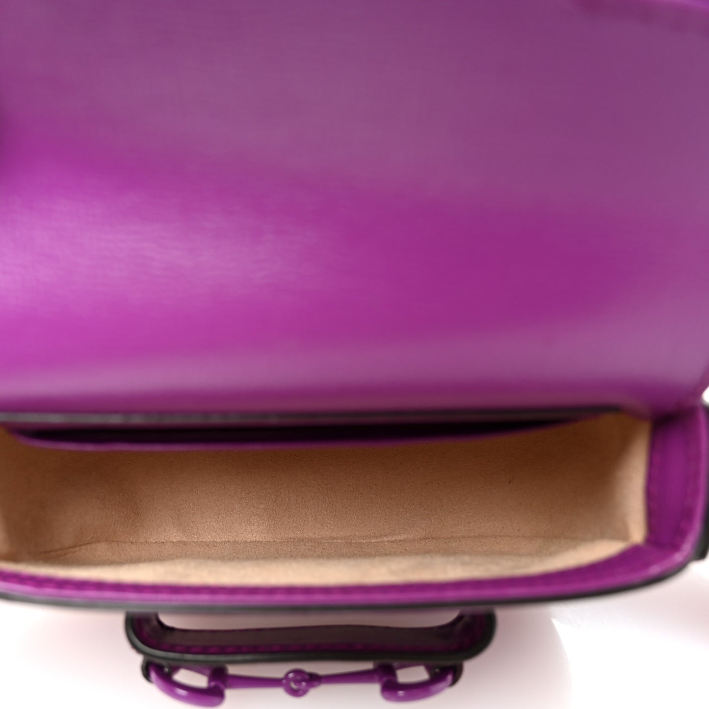 Azalea Calfskin Web Monochrome Horsebit 1955 Wallet On Strap Purple