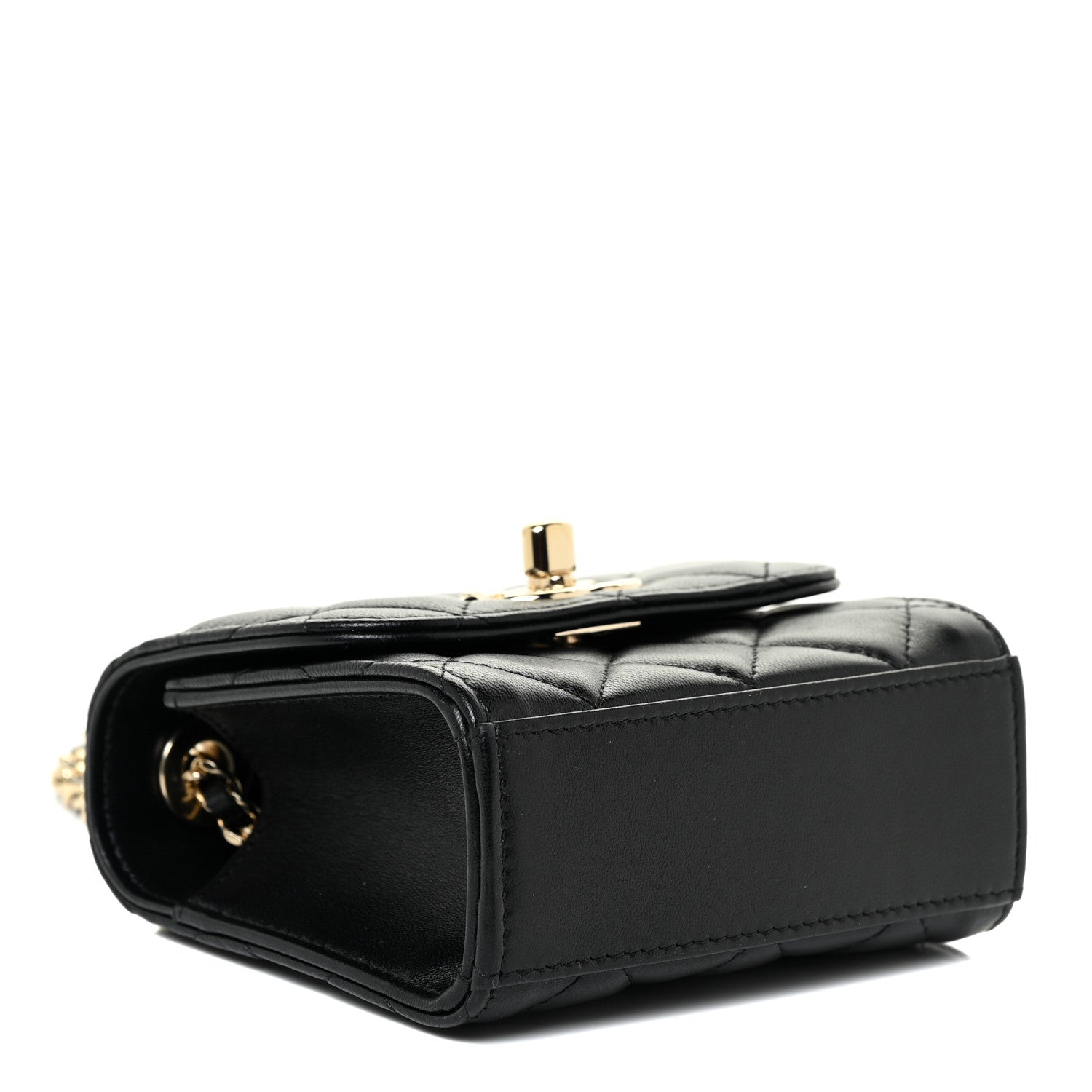Chanel Lambskin Quilted Mini Trendy CC Chain Wallet Black 4 of 12