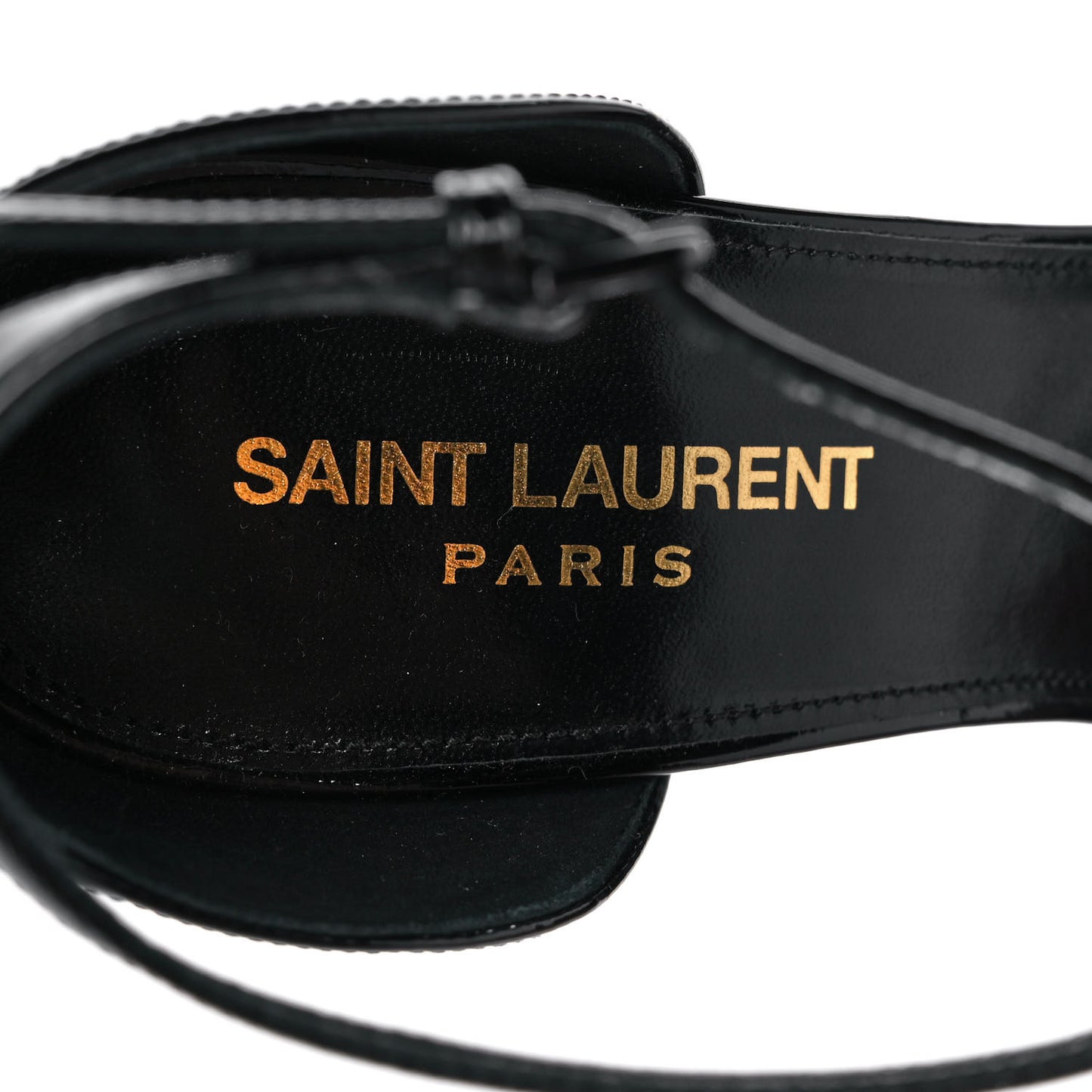 Patent Calfskin Opyum Sandals 38 Black