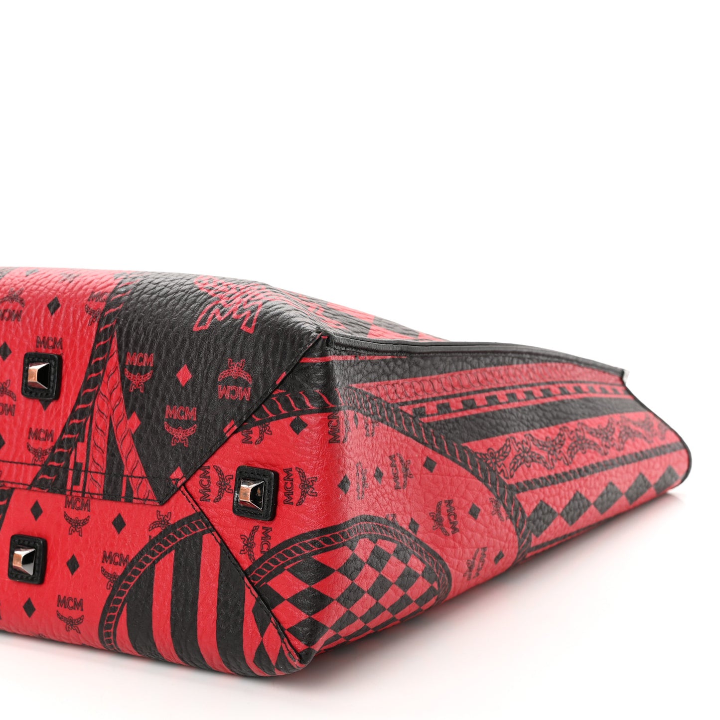 Visetos Baroque Print Kira North South Shopper Tote Red