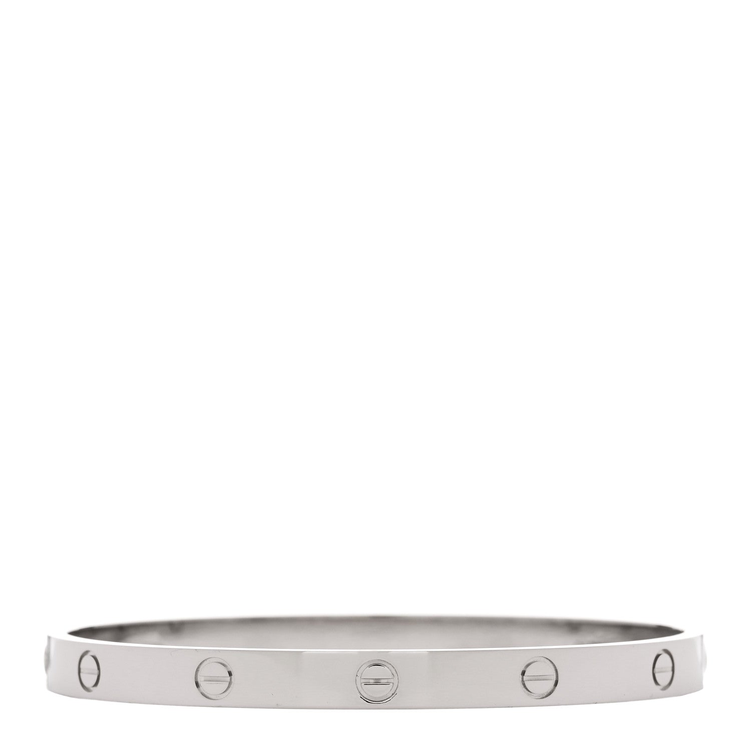 Cartier 18K White Gold LOVE Bracelet 20 2 of 9