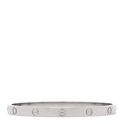 Cartier 18K White Gold LOVE Bracelet 20 2 of 9
