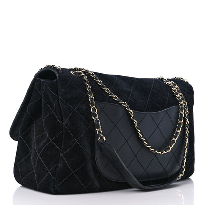 Chanel x Pharrell Williams Suede Lambskin XXL Flap Bag Black 3 of 18