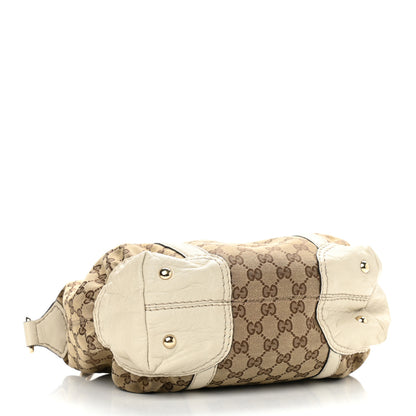 Gucci Monogram Equestrian Horseshoe Bowler White 3 of 12