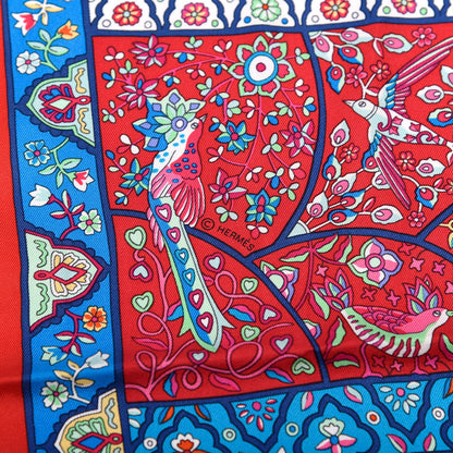 Hermes Silk Au Pays Des Oiseaux Fleurs Scarf 90 3 of 5