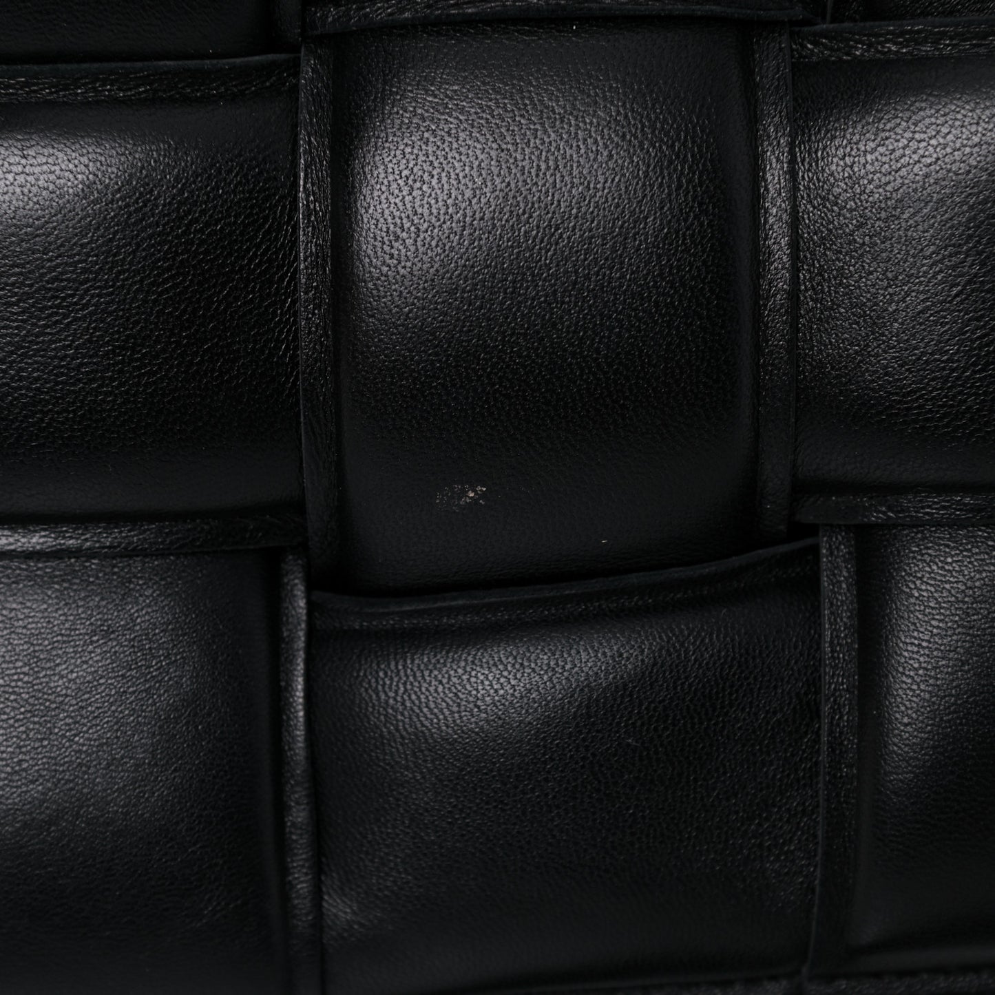 Nappa Maxi Intreccio Padded Cassette Crossbody Bag Black